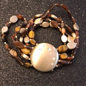 Liz Claiborne brown stretch bracelet